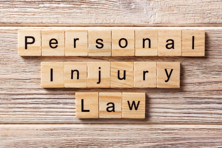 Personal injury law written out on wood blocks